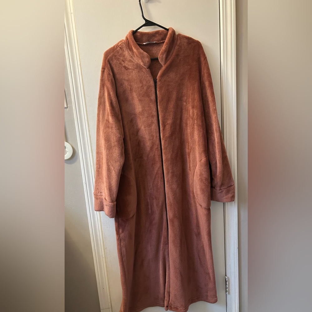 Long zip up women’s housecoat